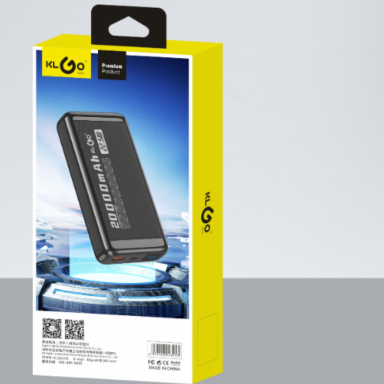 The Cool KLGO KP-34 20000mah PD22.5W black and white power bank can be used on planes Specification image