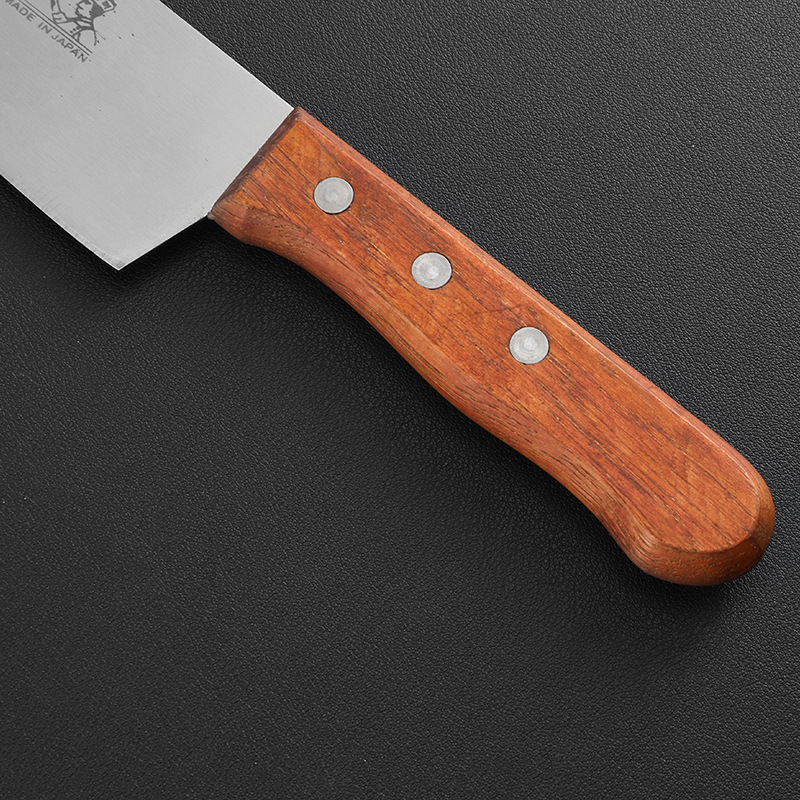 木柄厨师铁板烧工具 分刀水果刀 简约不锈钢厨师刀厨房刀具批发