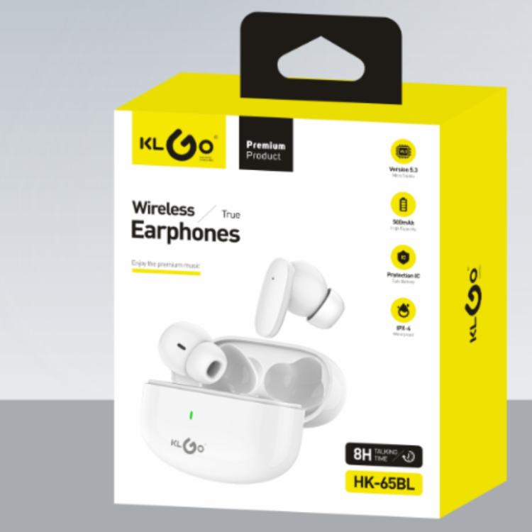 Cool KLGO White V5.3 Bluetooth version in-ear Bluetooth headphones details Picture