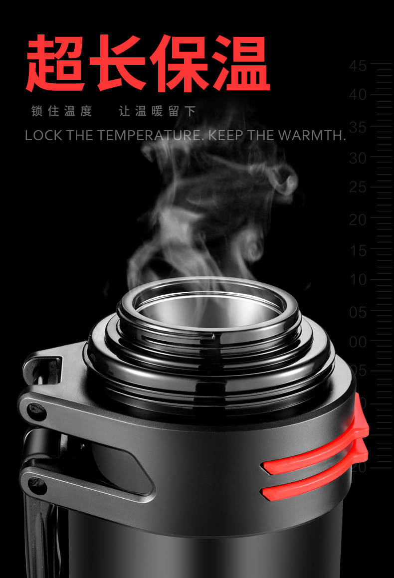 加厚防摔304不锈钢保温杯 家用运动保温水壶户外保温壶商务批发详情3