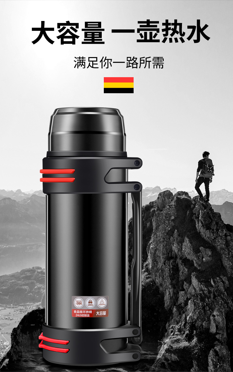 加厚防摔304不锈钢保温杯 家用运动保温水壶户外保温壶商务批发详情4