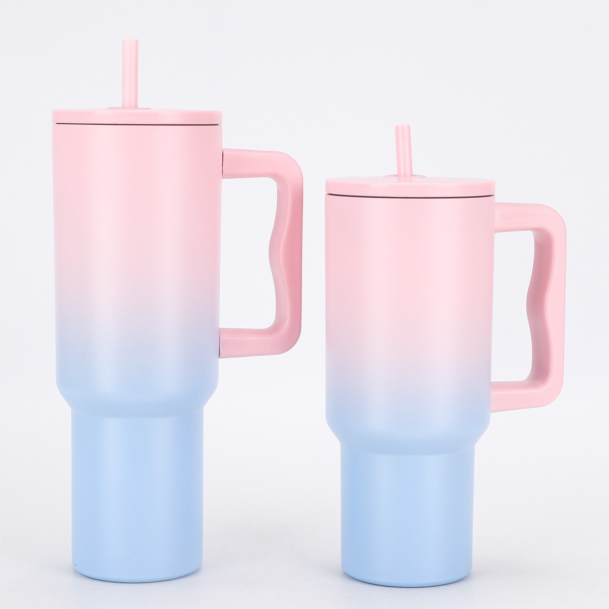 亚马逊不锈钢豹纹吸管30oz保温杯户外便携40oz汽车杯带手柄冰霸杯详情7