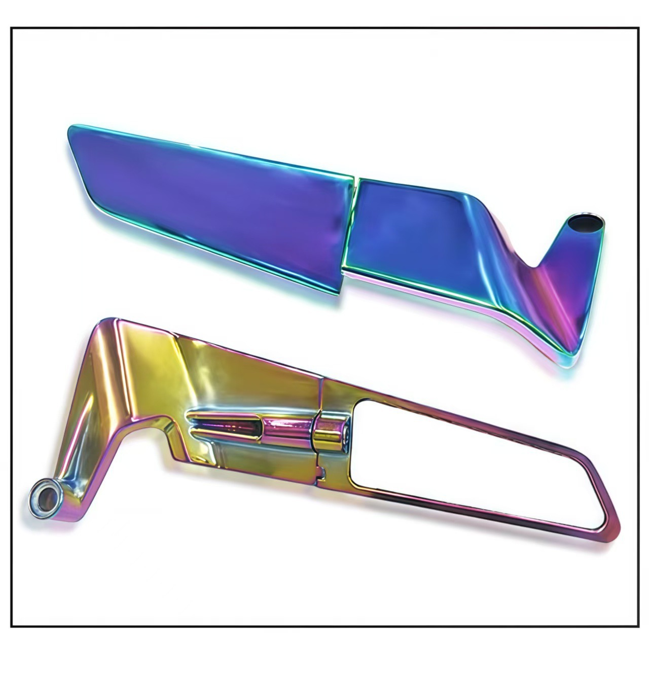Cross-border exclusive for motorcycles and electric vehicles, universal rearview mirrors, fixed-wing rearview mirrors, flying clothes style, universal car mirrors Application Scenario