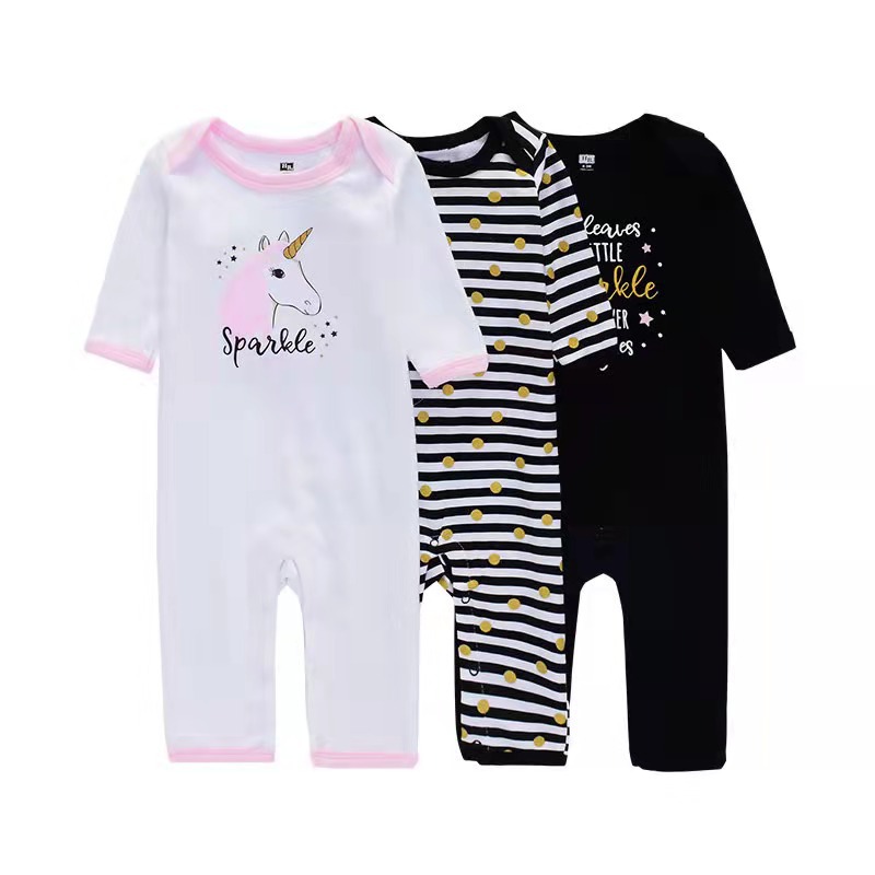 新款春秋冬季 男女卡通婴童长袖连体包屁衣0-2岁婴儿服批发