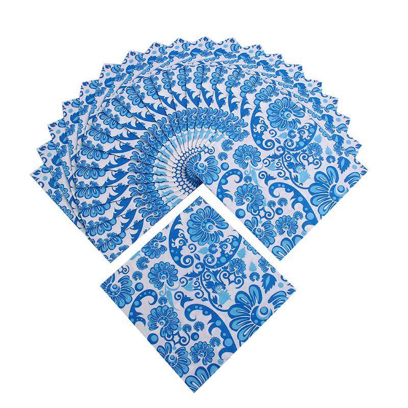 印花餐巾纸/彩色纸巾花手帕纸厂家直销批发印花餐巾纸详情3