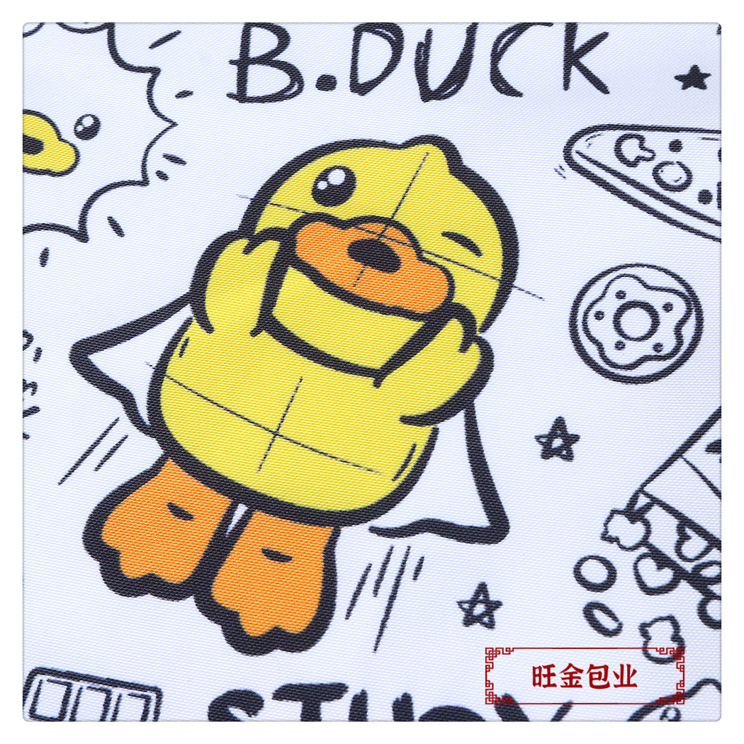 Little Yellow Duck canvas bag for female students to carry books on one shoulder when going out for tutoring, hand-held bag for tutoring books, schoolbag, cloth bag pic 8