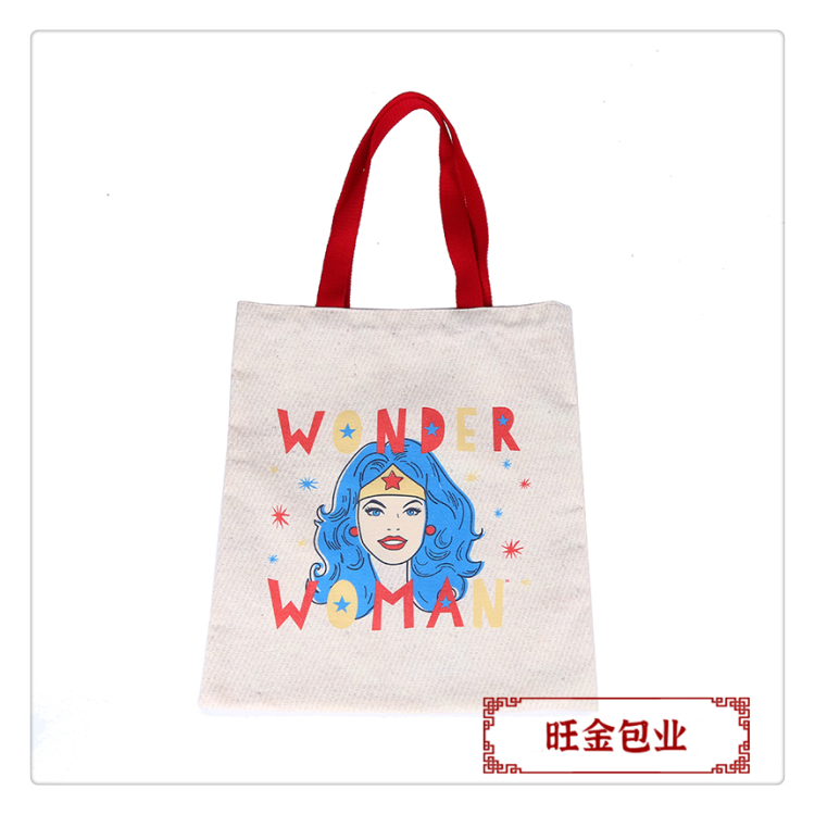 Wholesale of new style canvas bags, cute cartoon canvas bags, student tote bags
