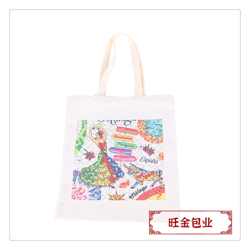 Canvas bag, fashionable shopping advertisement, all-cotton bag, single-shoulder hand-carry bag, canvas bag pic 4
