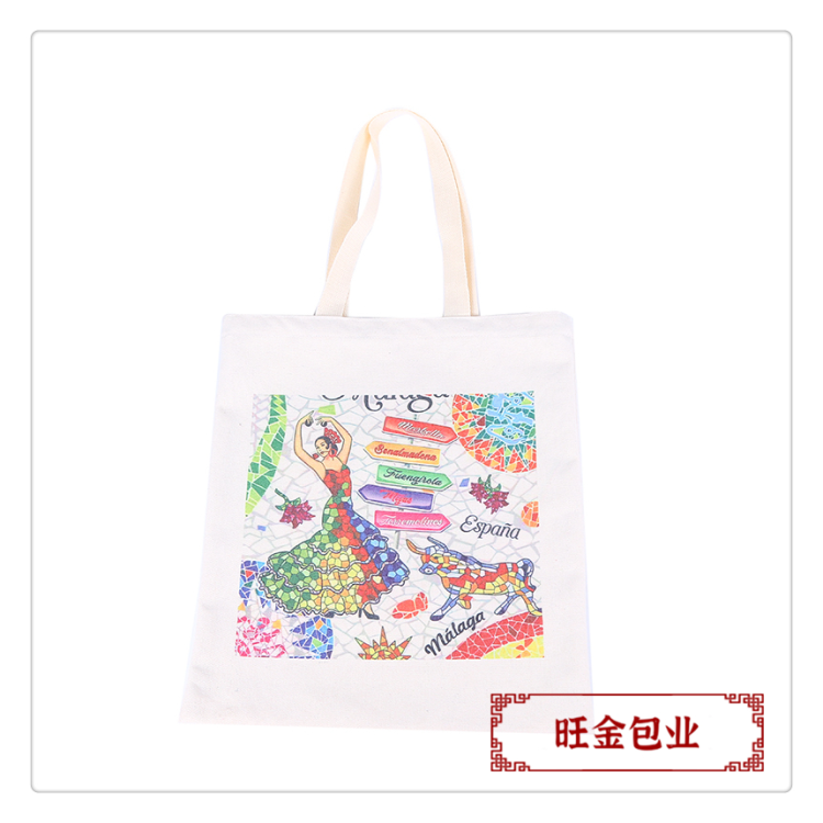 Canvas bag, fashionable shopping advertisement, all-cotton bag, single-shoulder hand-carry bag, canvas bag