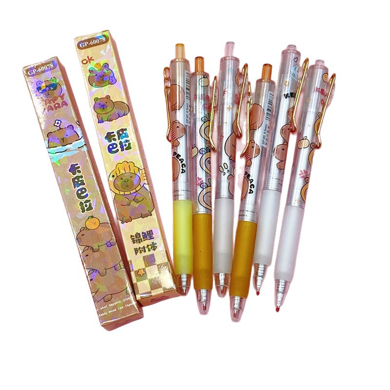 New Capibala Blind Box cartoon press gel pen 0.5 student exam metal pen holder gel pen gift Application Scenario