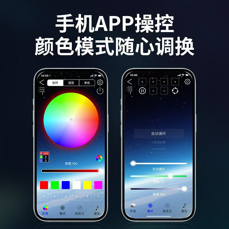 The car's LED headlights start scanning, daytime running lights, color-changing light guide, dual-color flowing water strip turn signals, and running lights details Picture