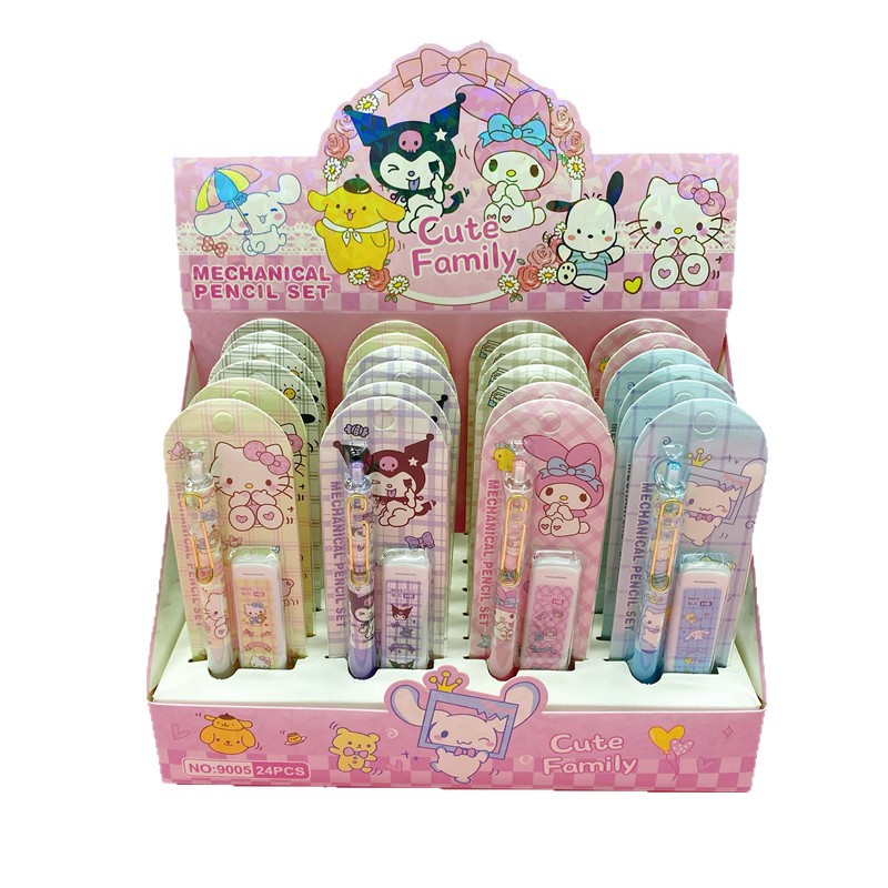 Cartoon Kuromi push-button patch gel pen, high appearance level, student stationery gel pen 0.5, smooth writing wholesale Item Picture