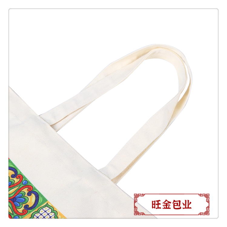 Canvas bags in stock for wholesale, hand-held cotton bags, color-printed cotton bags, all-cotton shopping eco-friendly bags Item Picture