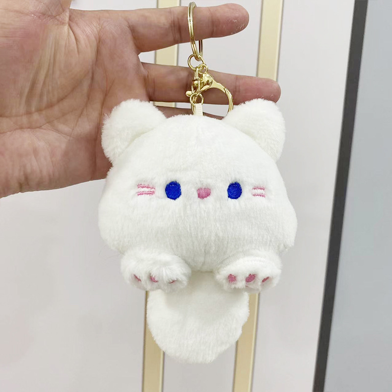 可爱猫咪钥匙扣挂件BB叫毛绒公仔玩偶布娃娃爪娃机小礼物批发详情5