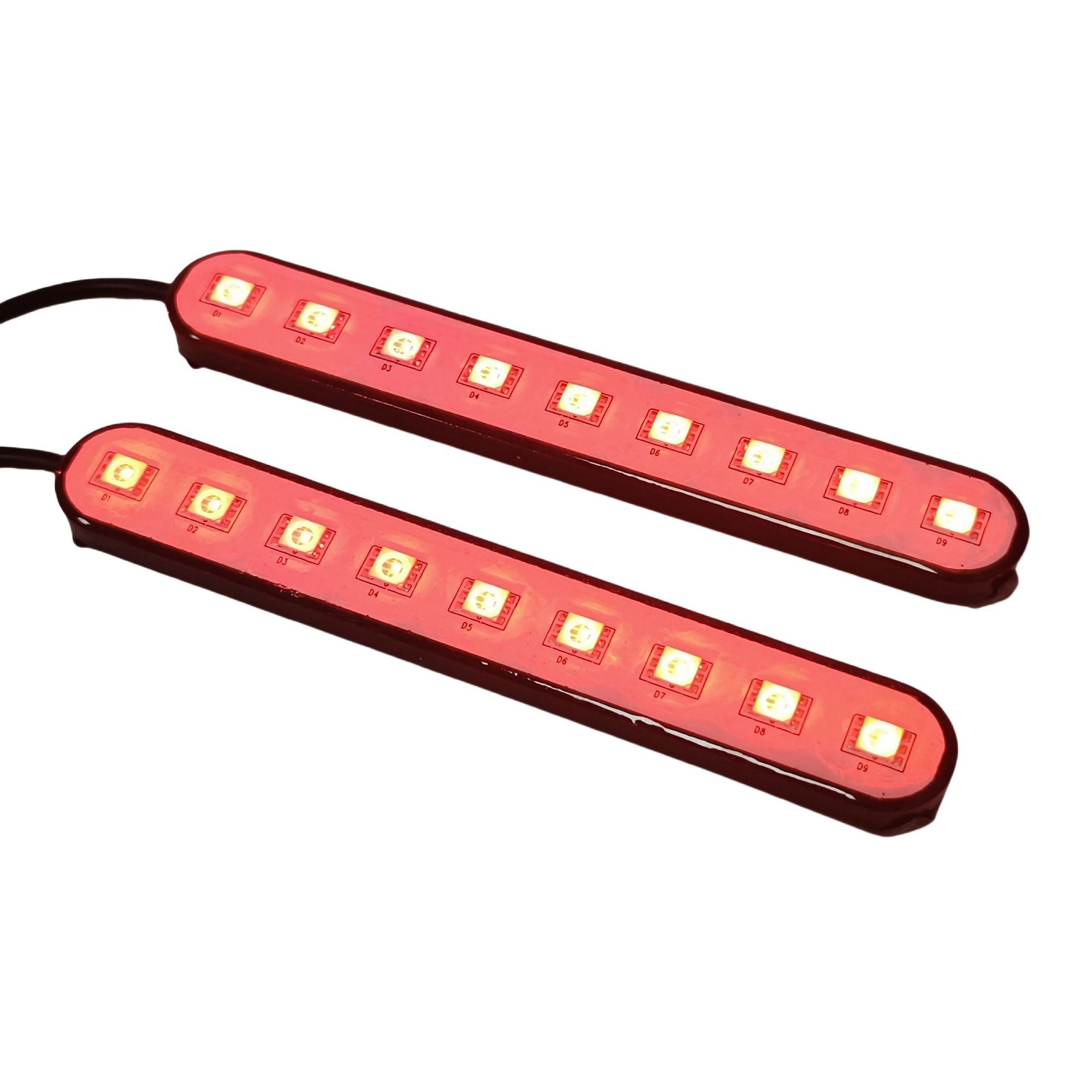 Motorcycle LED decorative light strips, personalized adhesion, seven-color multi-mode variable light strips, driving lights, brake lights Item Picture