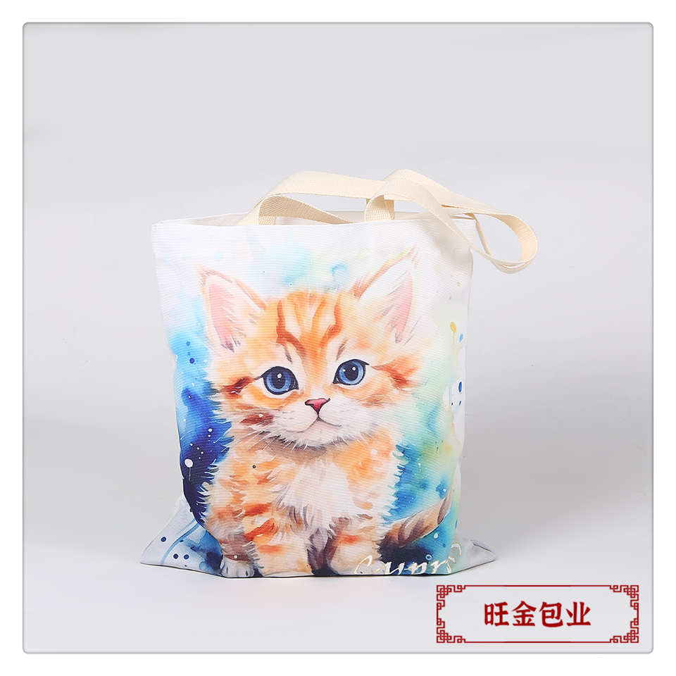 Factory canvas hand-held bags with logo and pattern printing, advertising bags, cotton bags, blank cotton material wholesale pic 3