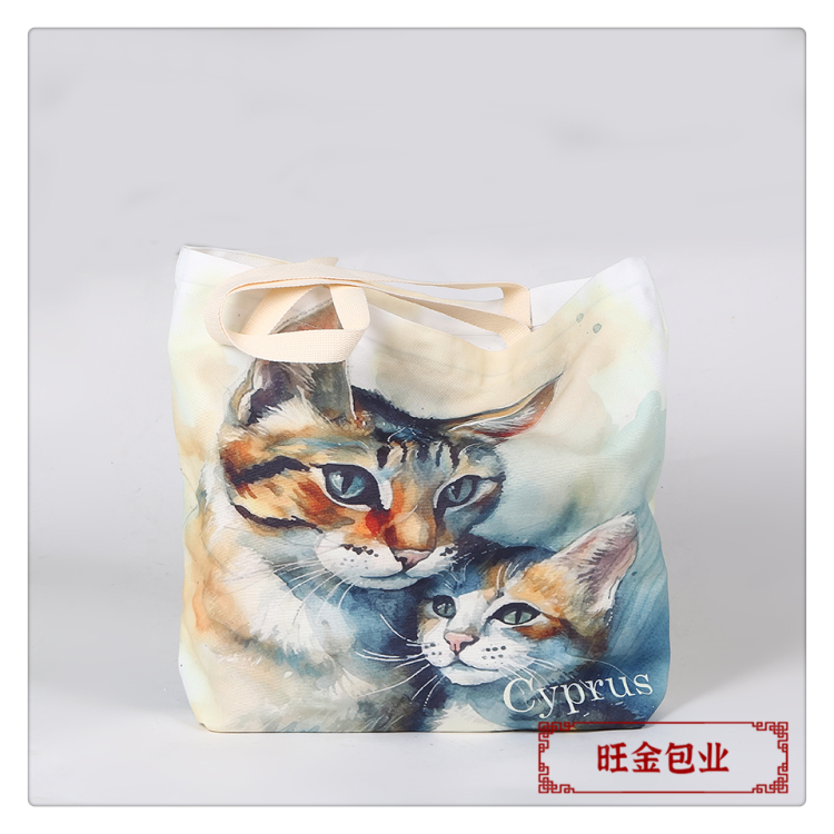 Factory canvas hand-held bags with logo and pattern printing, advertising bags, cotton bags, blank cotton material wholesale Specification image