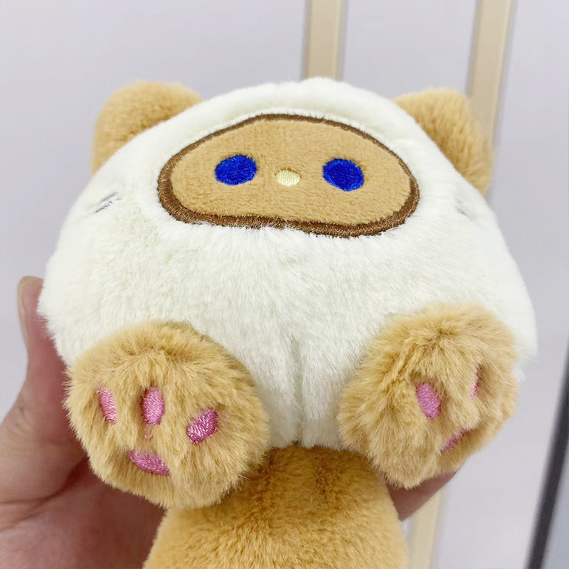 可爱猫咪钥匙扣挂件BB叫毛绒公仔玩偶布娃娃爪娃机小礼物批发详情7