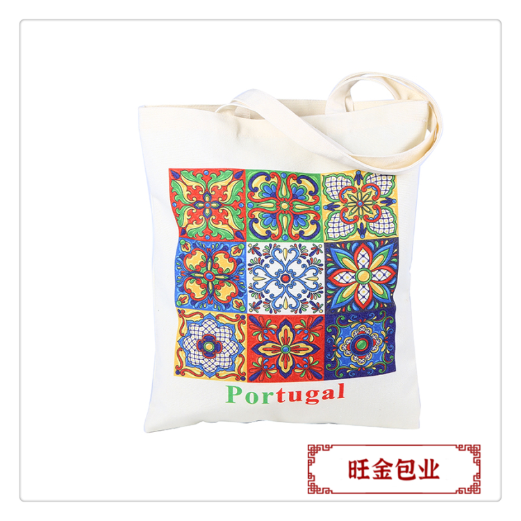 Canvas bags in stock for wholesale, hand-held cotton bags, color-printed cotton bags, all-cotton shopping eco-friendly bags