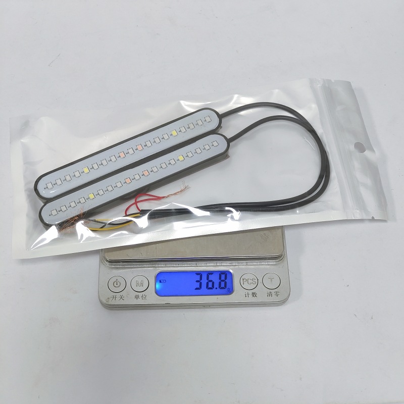 Motorcycle LED decorative light strips, personalized adhesion, seven-color multi-mode variable light strips, driving lights, brake lights details Picture