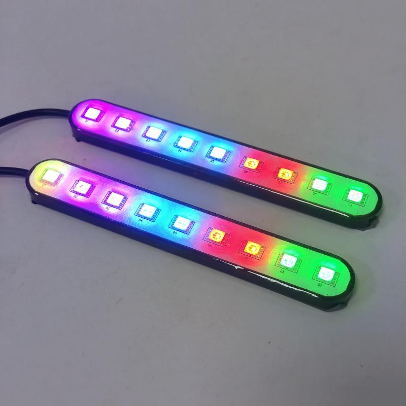 Motorcycle LED decorative light strips, personalized adhesion, seven-color multi-mode variable light strips, driving lights, brake lights Application Scenario