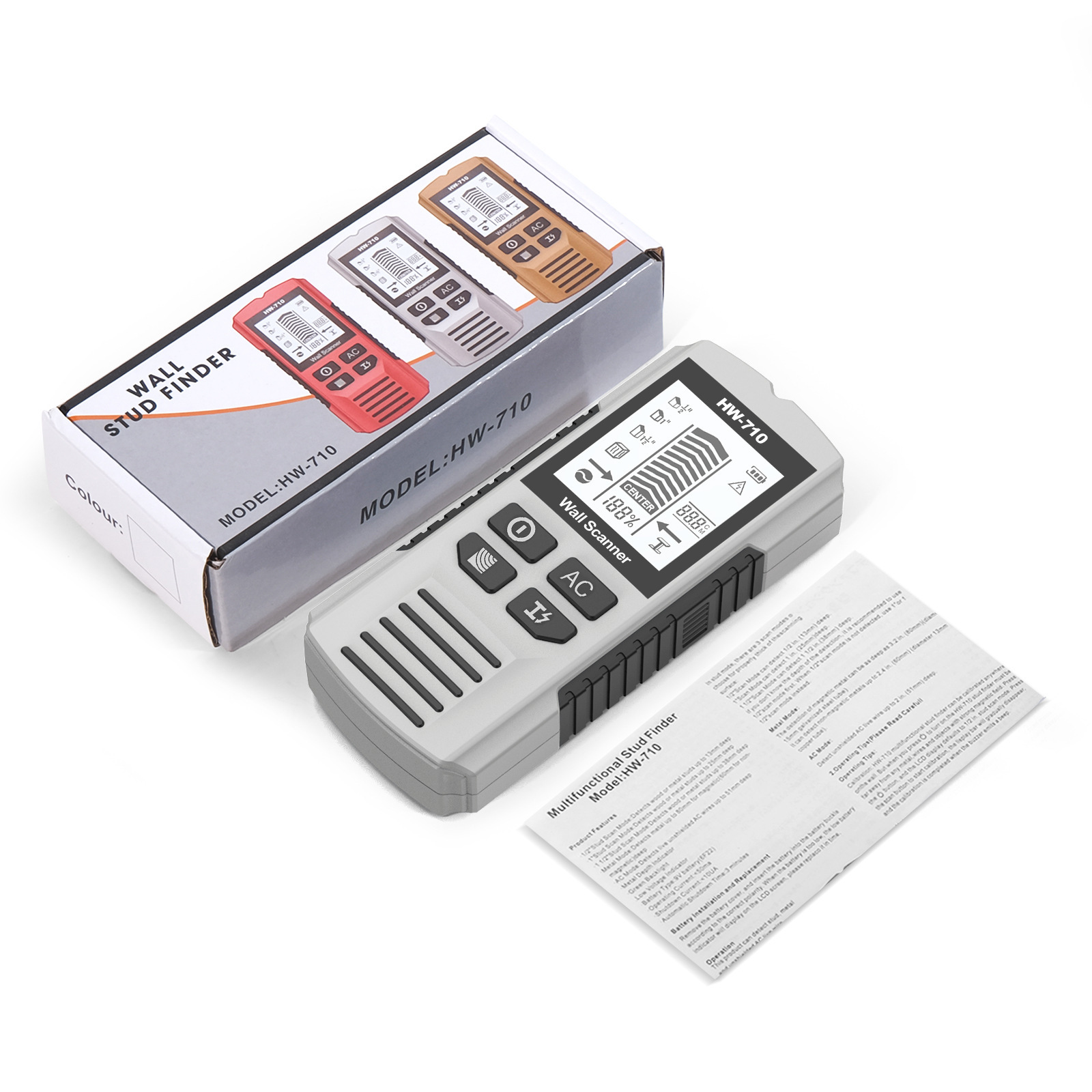 新款五合一 墙体探测仪 螺柱柱子探测器测量仪 墙体金属探测仪详情1