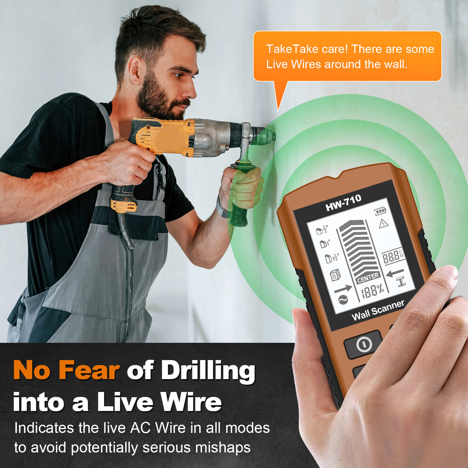 新款五合一 墙体探测仪 螺柱柱子探测器测量仪 墙体金属探测仪详情25