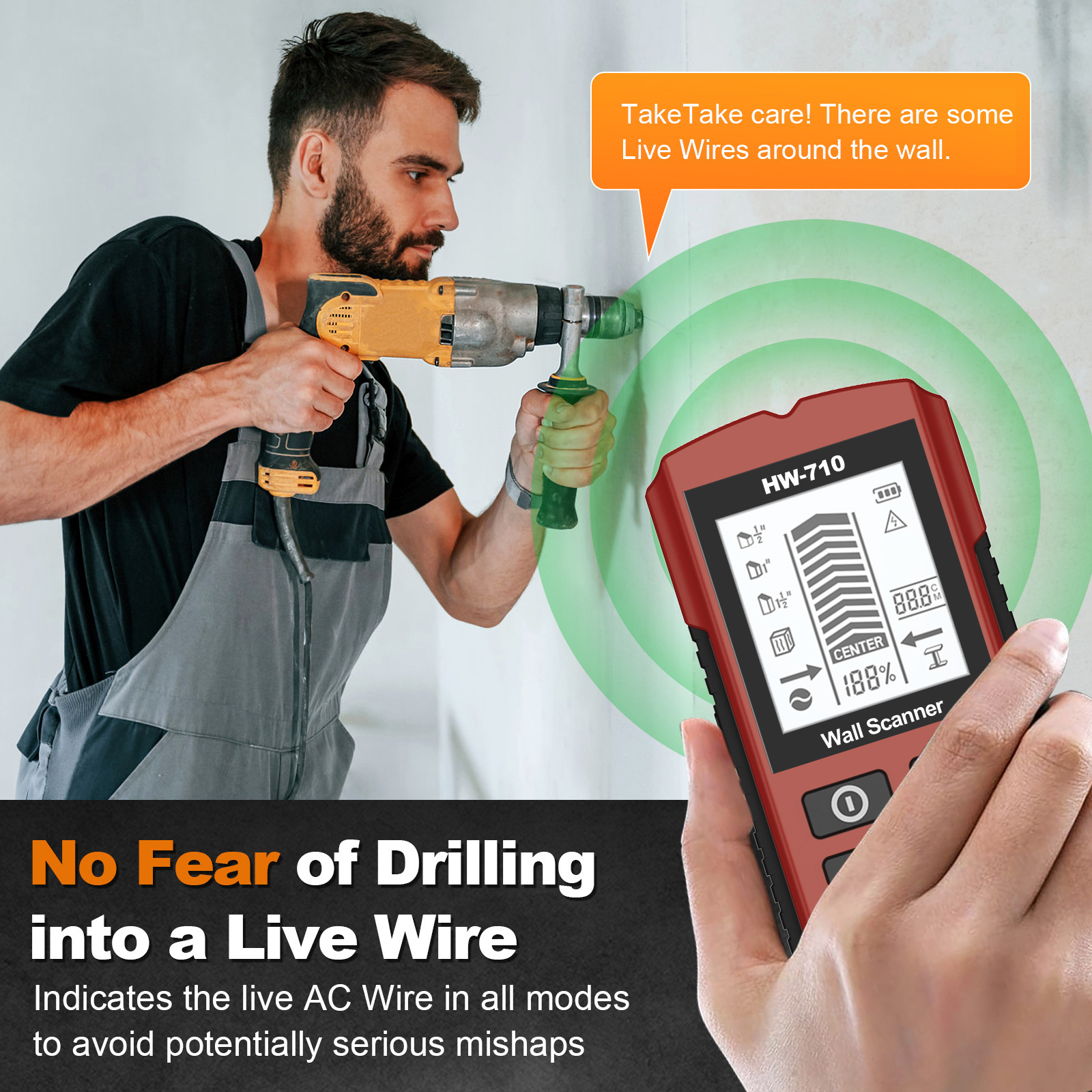 新款五合一 墙体探测仪 螺柱柱子探测器测量仪 墙体金属探测仪详情14