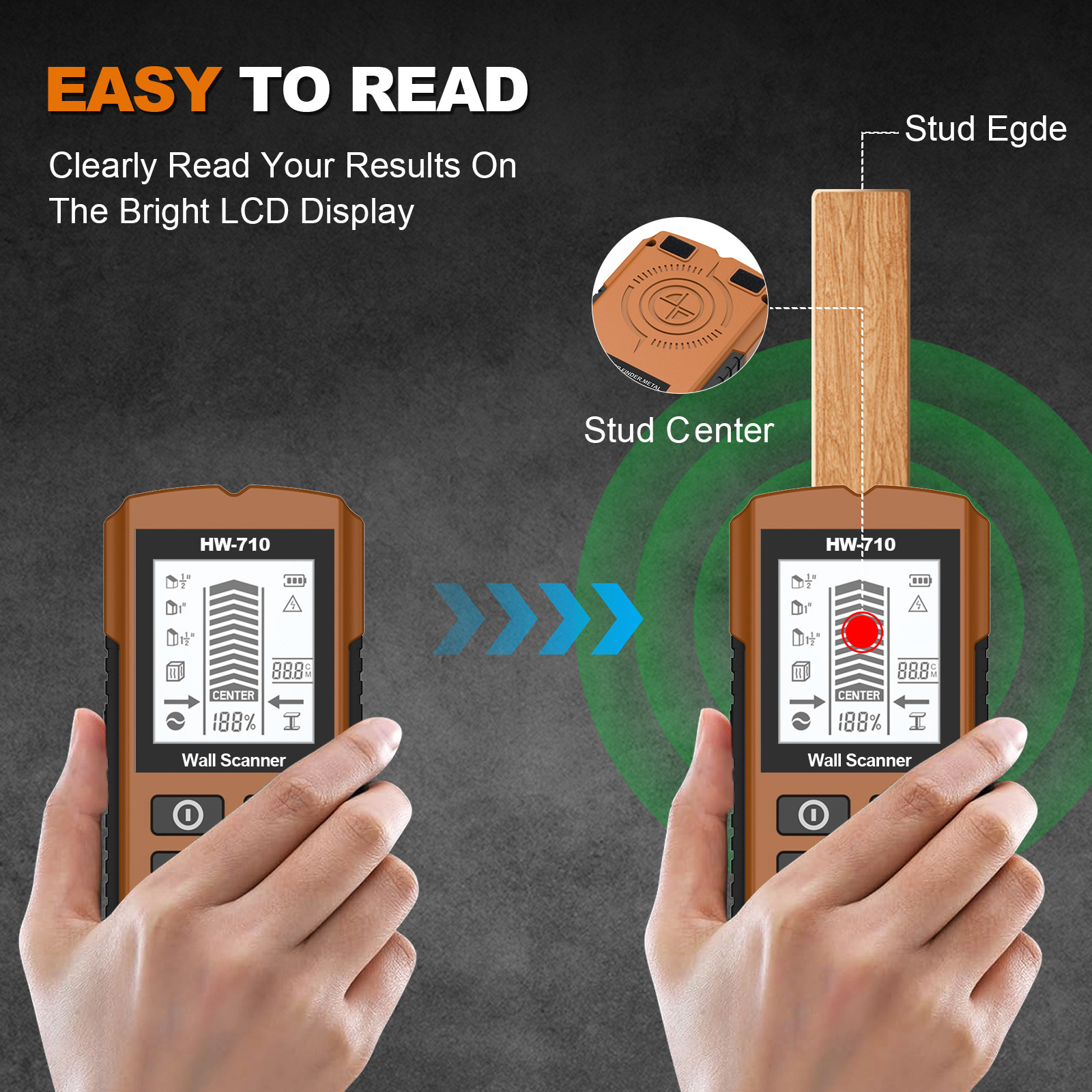 新款五合一 墙体探测仪 螺柱柱子探测器测量仪 墙体金属探测仪详情24