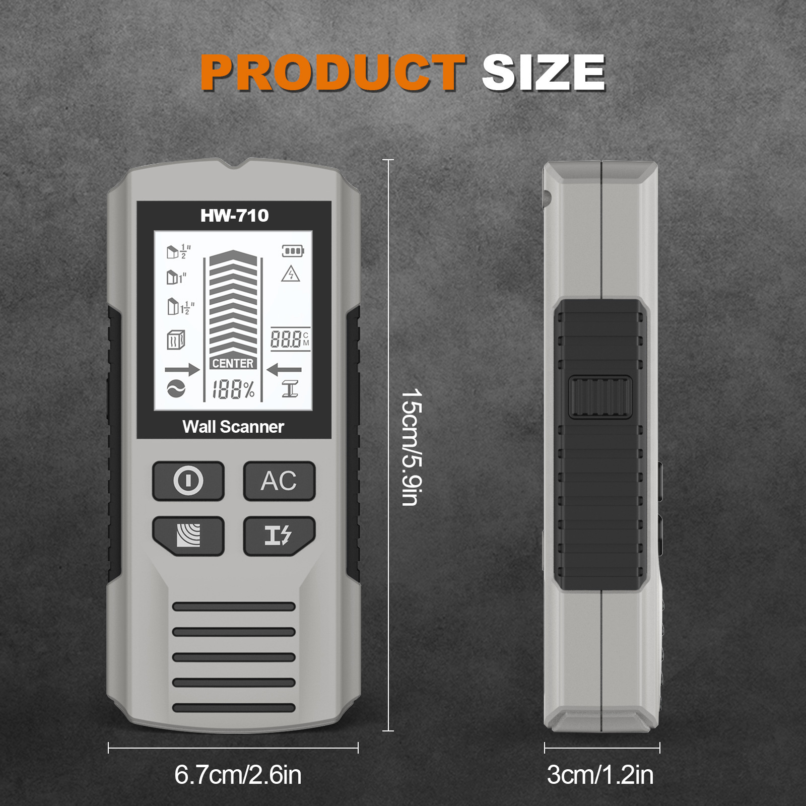 新款五合一 墙体探测仪 螺柱柱子探测器测量仪 墙体金属探测仪详情8