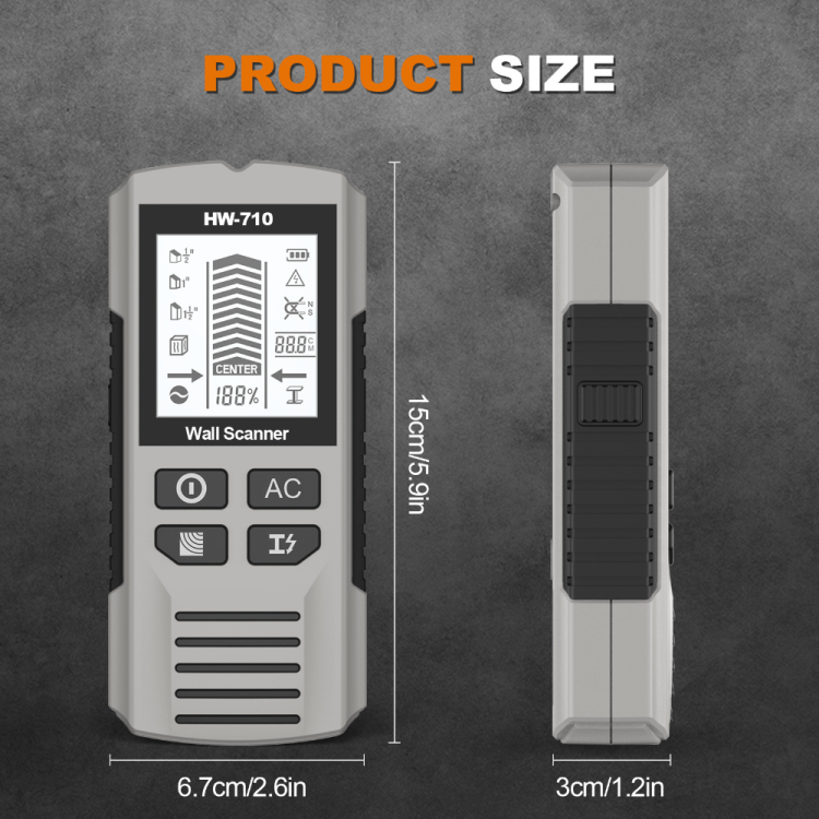 新款五合一 墙体探测仪 螺柱柱子探测器测量仪 墙体金属探测仪