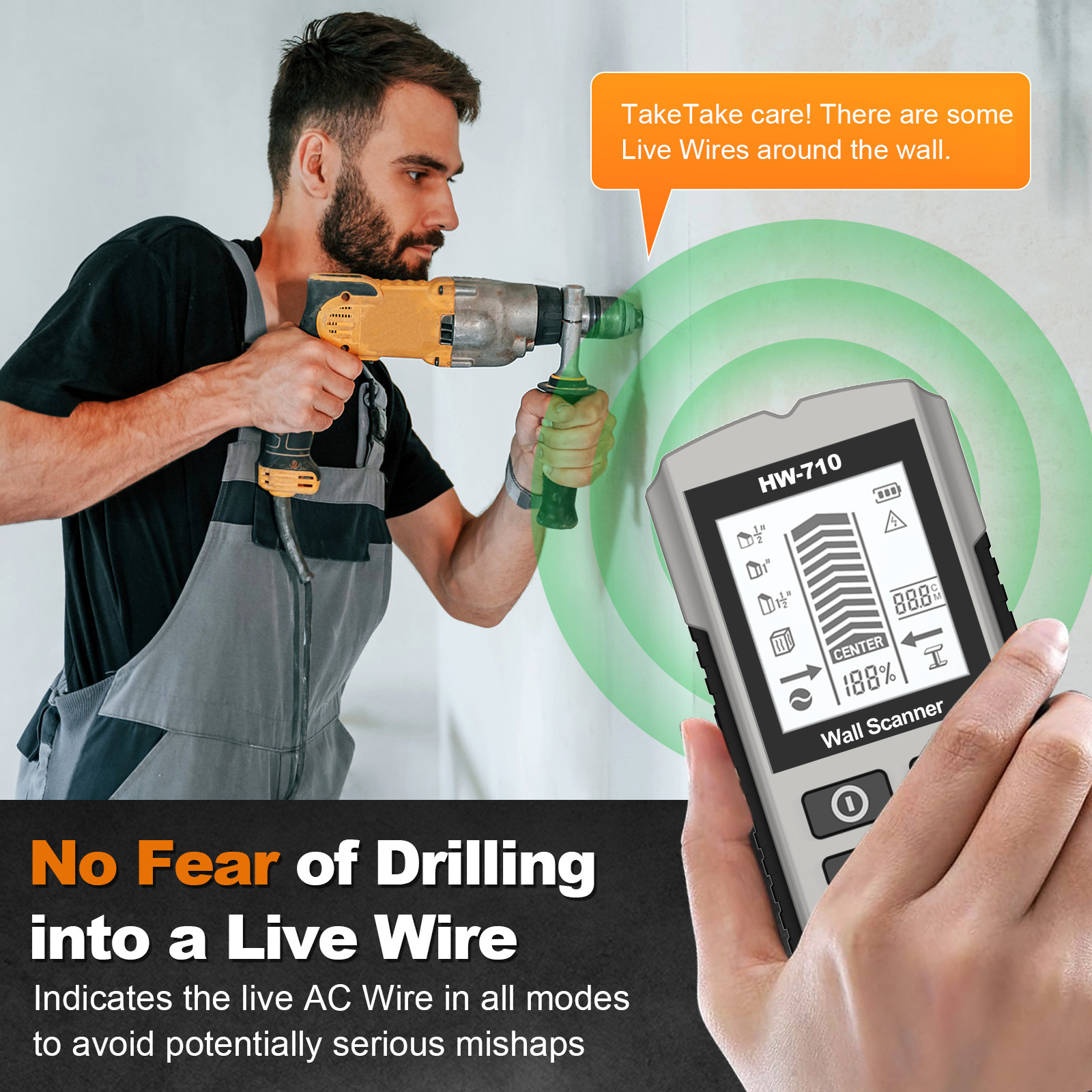 新款五合一 墙体探测仪 螺柱柱子探测器测量仪 墙体金属探测仪详情4