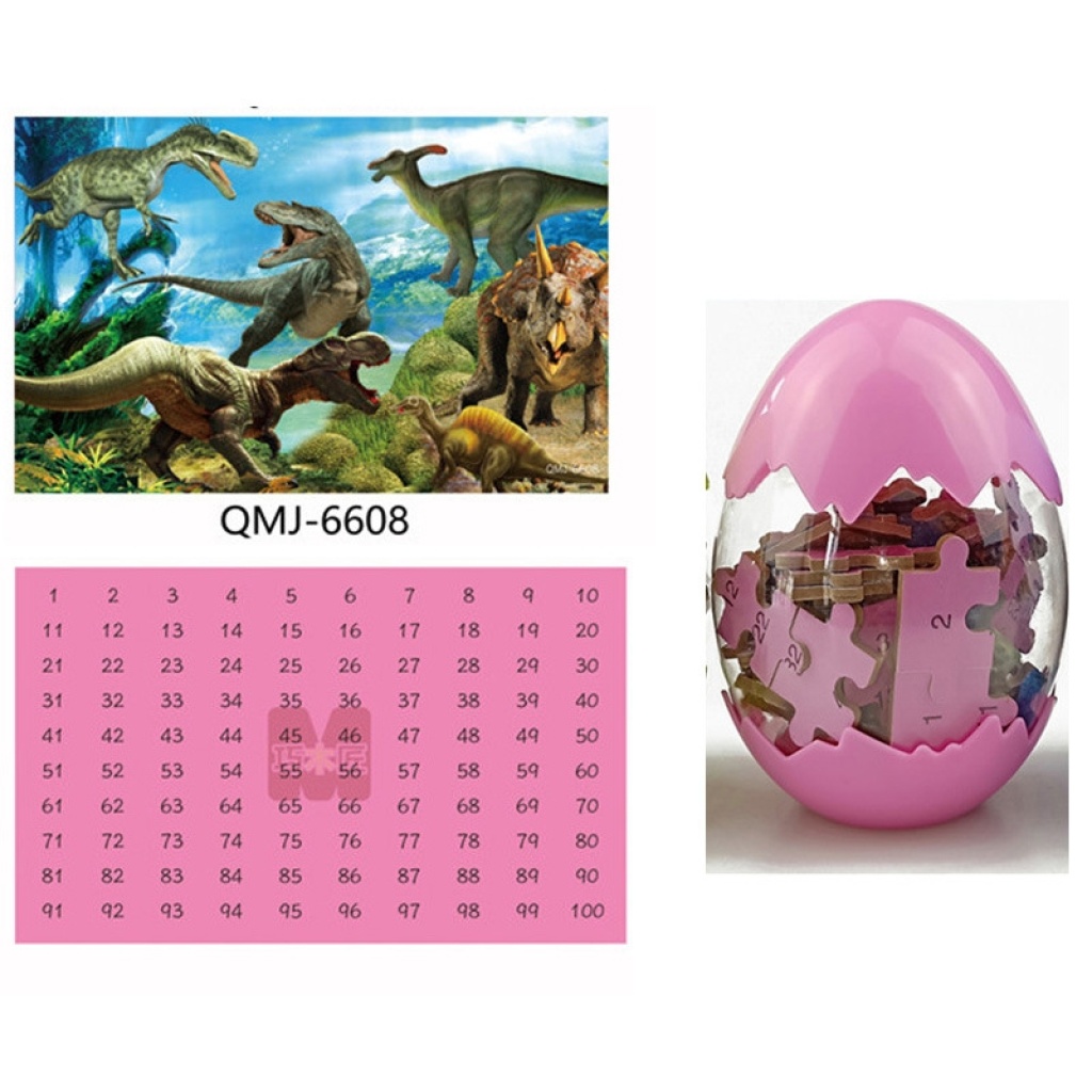 新款恐龙蛋60片纸质拼图儿童，益智纸质玩具详情6