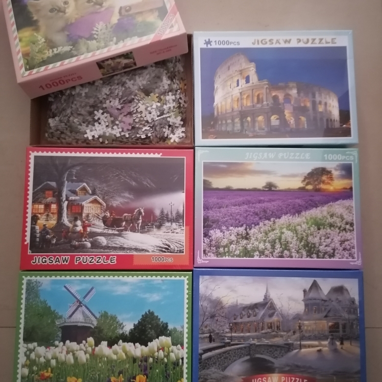 1000-piece adult jigsaw puzzles, flat educational toys, children's jigsaw puzzles, gifts, novel toys, diy street stalls details Picture
