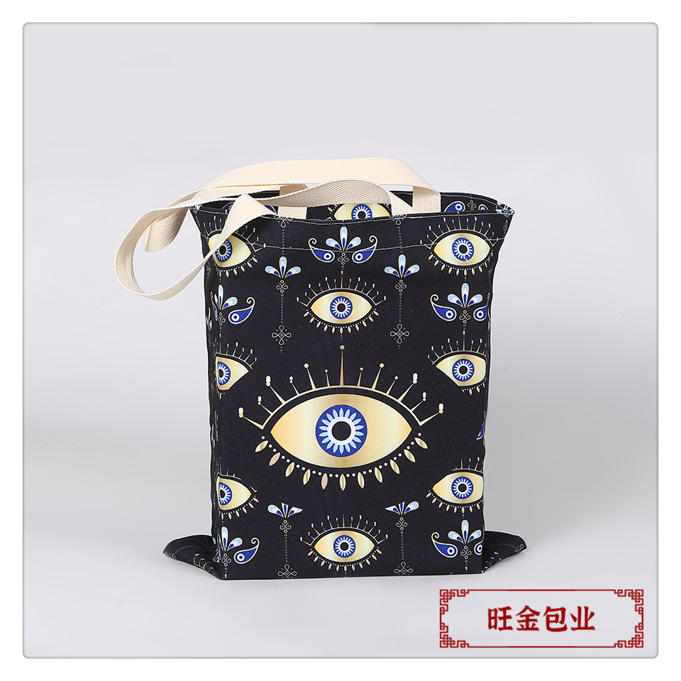Hot-selling factory direct sales shopping canvas bags, hand-held canvas bags, modern and simple printed single-shoulder canvas bags pic 5