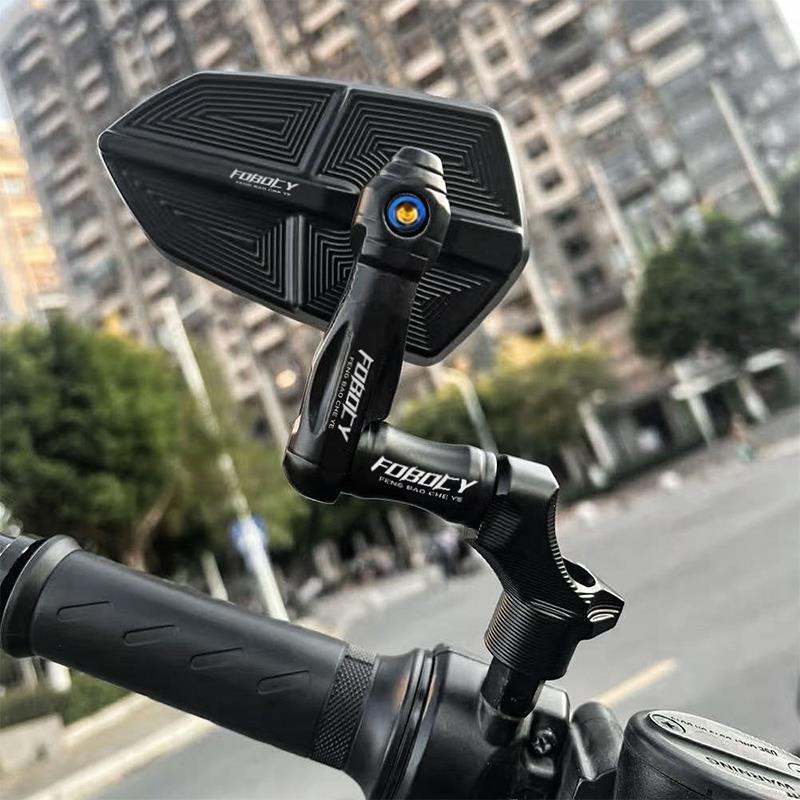 Cross-border wholesale of Bafengte mecha mirror seat rearview mirror, NIU No. 9 Extreme Core electric vehicle universal rearview mirror Specification drawing