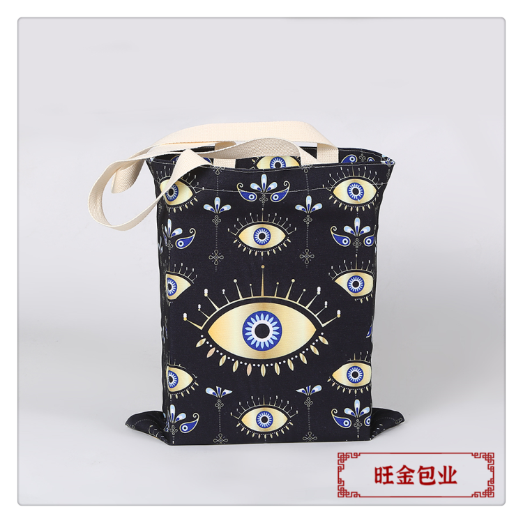 Hot-selling factory direct sales shopping canvas bags, hand-held canvas bags, modern and simple printed single-shoulder canvas bags details Picture