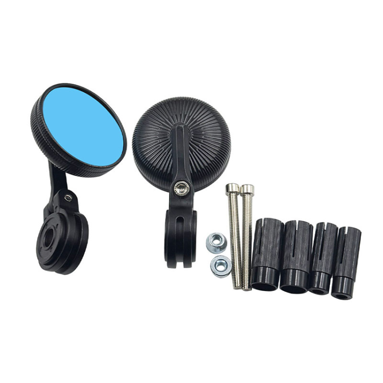 Cross-border supply of motorcycle aluminum alloy handlebar rearview mirrors, retro round mini handlebar mirrors, and universal rearview mirrors Specification drawing