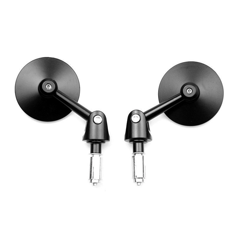 Cross-border supply of motorcycle rearview mirrors, retro-style folding small round mirrors, aluminum alloy universal rearview mirrors for electric vehicles Specification drawing