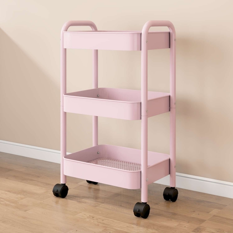 厨房金属多层置物架家用落地移动零食架客厅浴室卫生间收纳储物架
