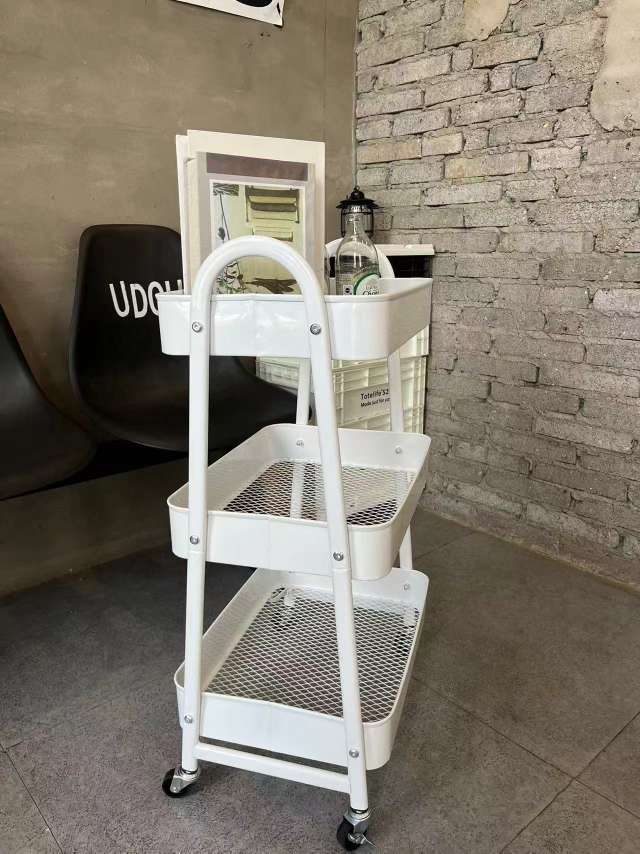 家用多层储物架化妆品收纳整理架厨房浴室金属小推车置物架详情4