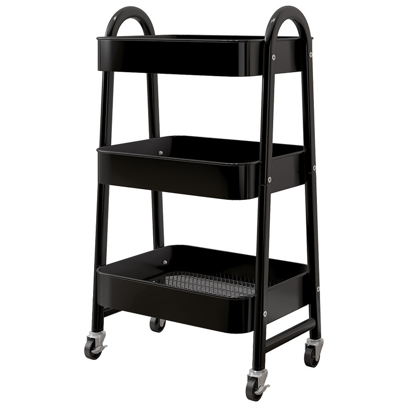 家用多层储物架化妆品收纳整理架厨房浴室金属小推车置物架详情3