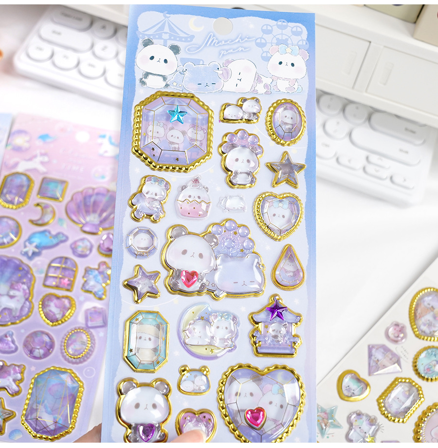 定制3d浮雕趣味贴立体水晶贴纸彩色珍珠亚克力钻石贴纸 DIY装饰贴详情20