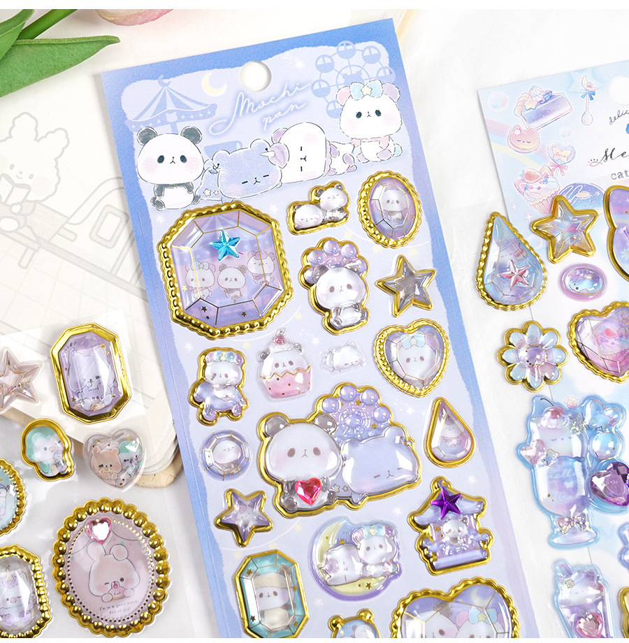 定制3d浮雕趣味贴立体水晶贴纸彩色珍珠亚克力钻石贴纸 DIY装饰贴详情42