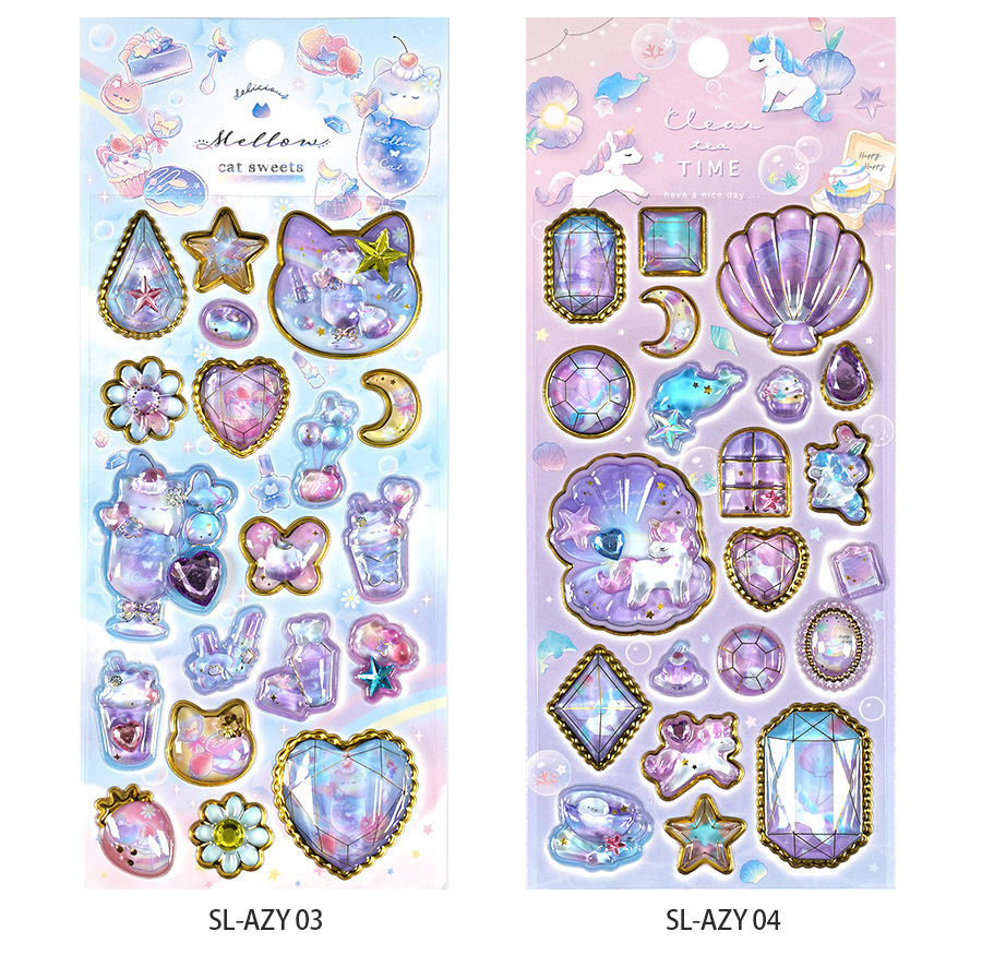 定制3d浮雕趣味贴立体水晶贴纸彩色珍珠亚克力钻石贴纸 DIY装饰贴详情41