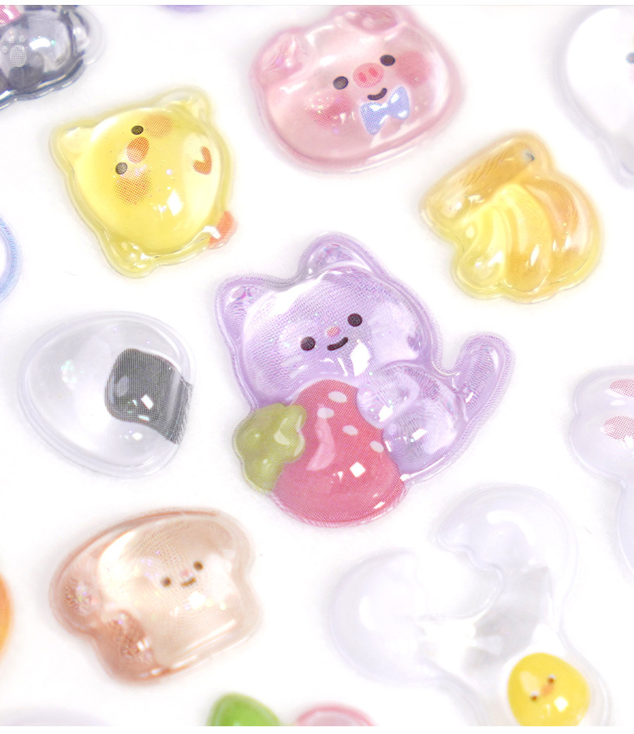 定制3d浮雕趣味贴立体水晶贴纸彩色珍珠亚克力钻石贴纸 DIY装饰贴详情6