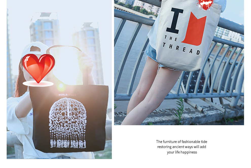 Simple canvas bags, custom-printed logo canvas bags, single-shoulder training cotton bags, handbags, shopping bags, eco-friendly bags pic 14