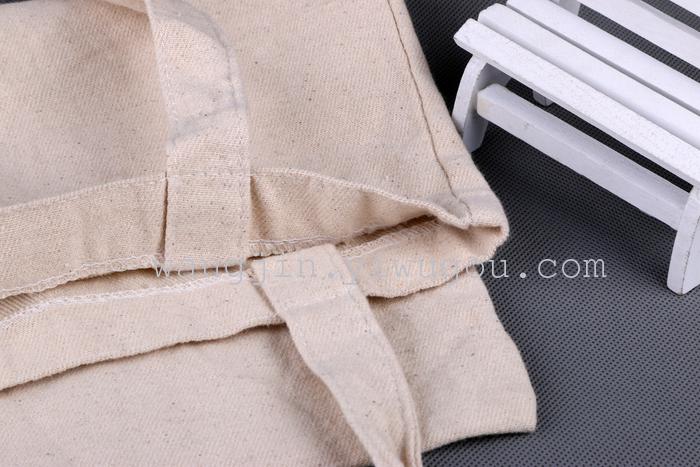 Eco-friendly cotton and linen handbag, solid-color single-shoulder bag, logo printable shopping bag pic 6