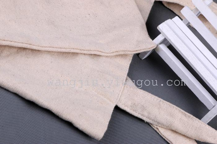 Eco-friendly cotton and linen handbag, solid-color single-shoulder bag, logo printable shopping bag pic 7