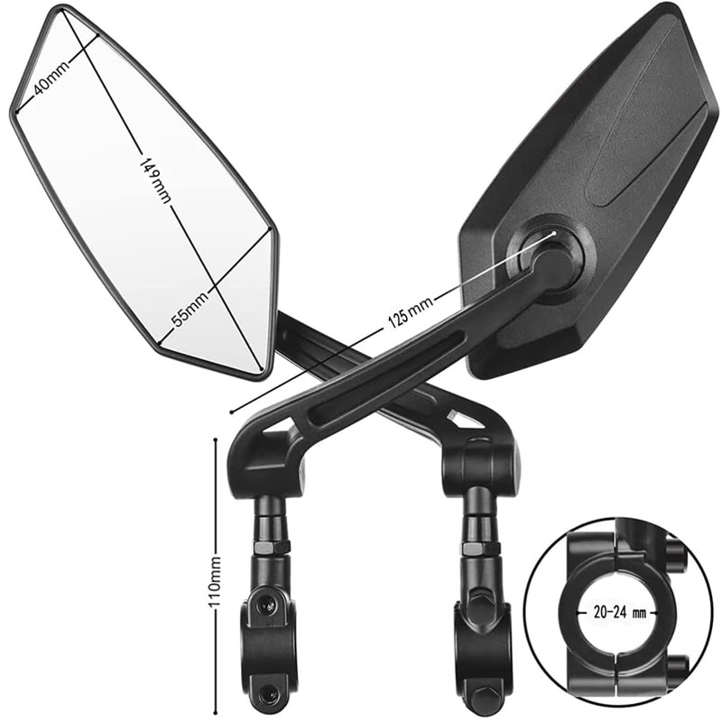 230706-1 Rearview mirror, bicycle handlebar rearview mirror, flat bicycle rearview mirror, mountain rearview mirror, reversing mirror pic 5